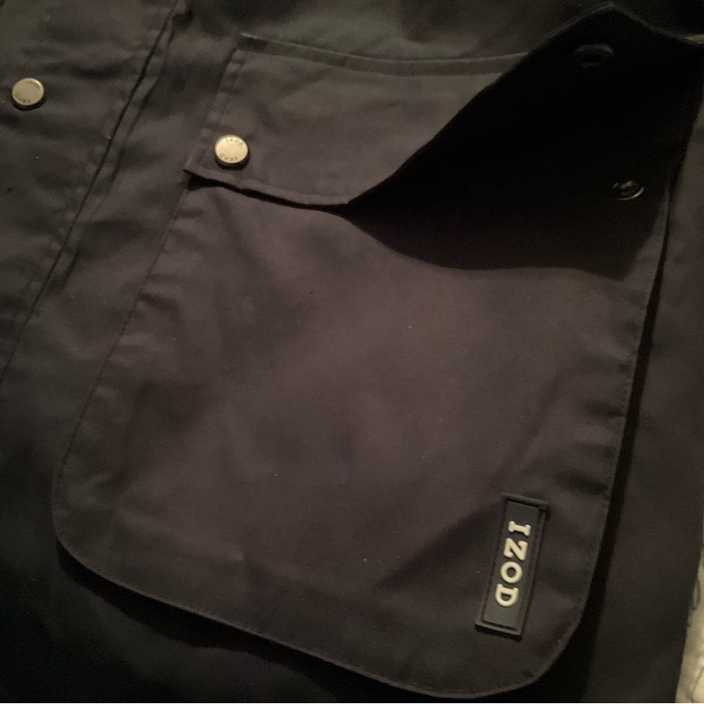 NWT Izod XL Waxed Cotton Jacket Field Jacket Barn Jacket Winter - Picture 10 of 12